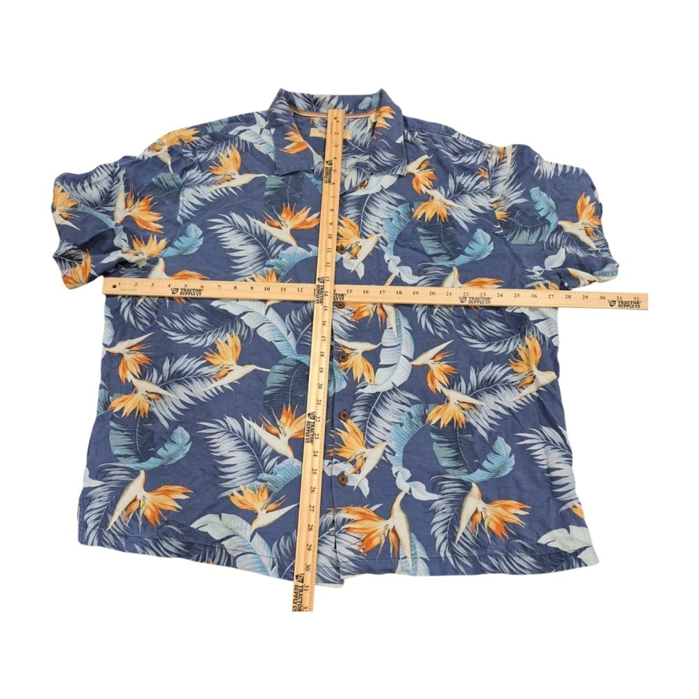 Tommy Bahama Hawaiian Camp Shirt Short Sleeve Floral Print 100% Silk Men's 2XB - Picture 4 of 5